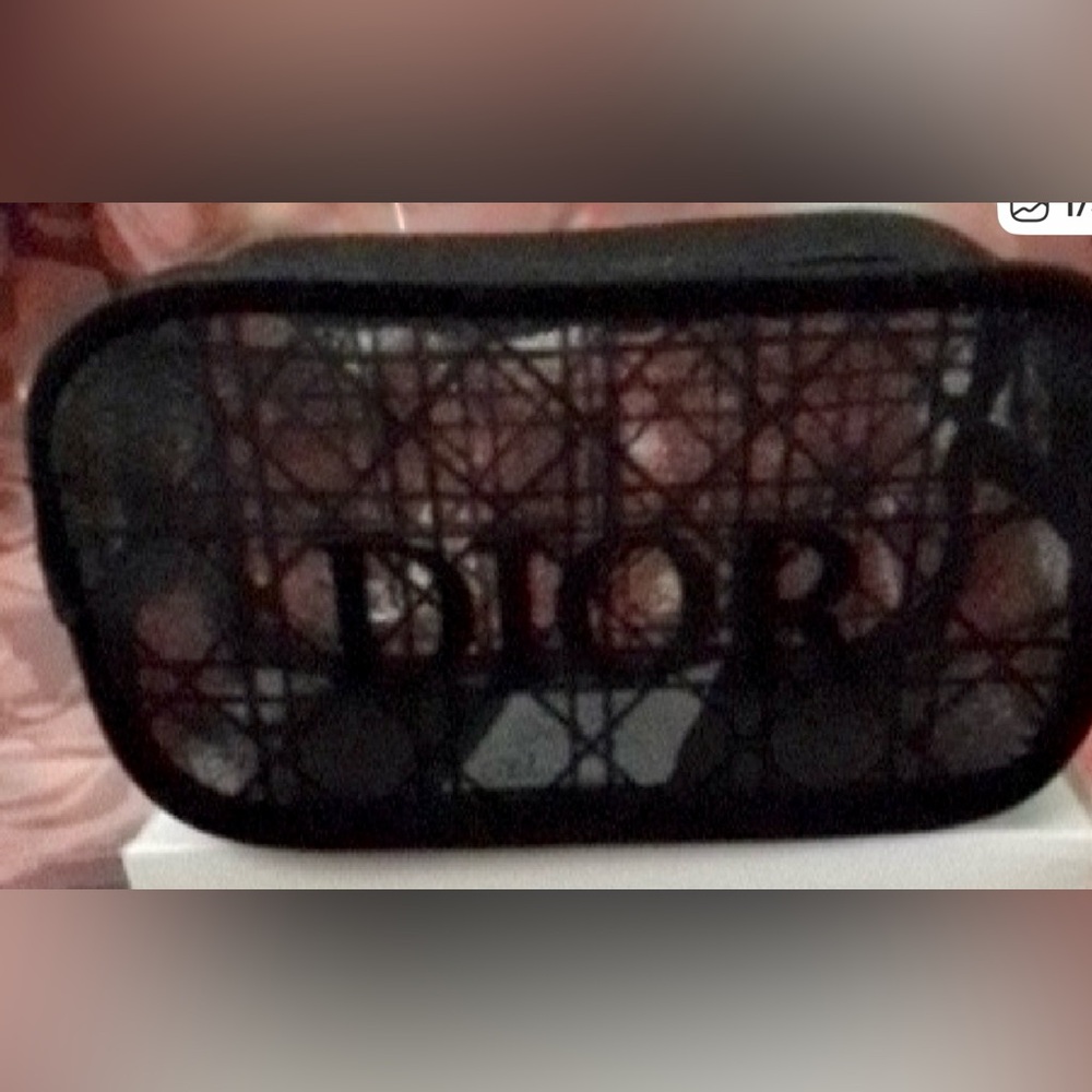 Bundle of Dior Black Mesh Tote with matching Pouch - Picture 11 of 14
